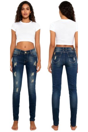 jeans de mujer skinny fit levanta cola | muy ajustado y rotos | tallas 10 y 14 – referencia 01581473