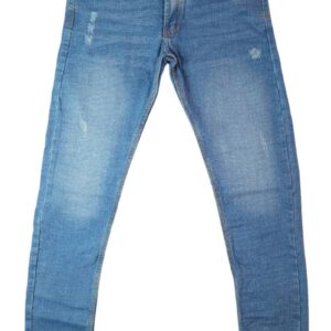 Jeans para niño color azul hielo en tela licrada con desgastes