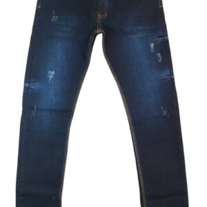 Jeans para niño azul oscuro con efectos destroyer y tela licrada