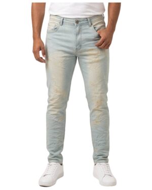 Jeans hombre skinny dirty claro licrado puesto