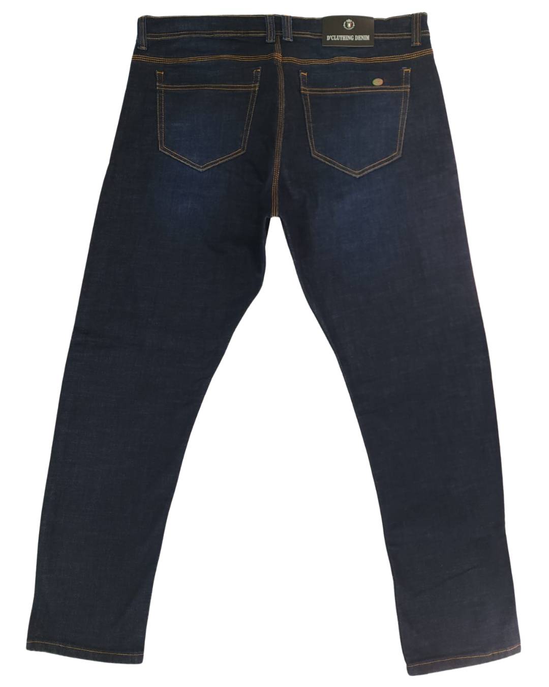 Jean hombre azul oscuro trasero