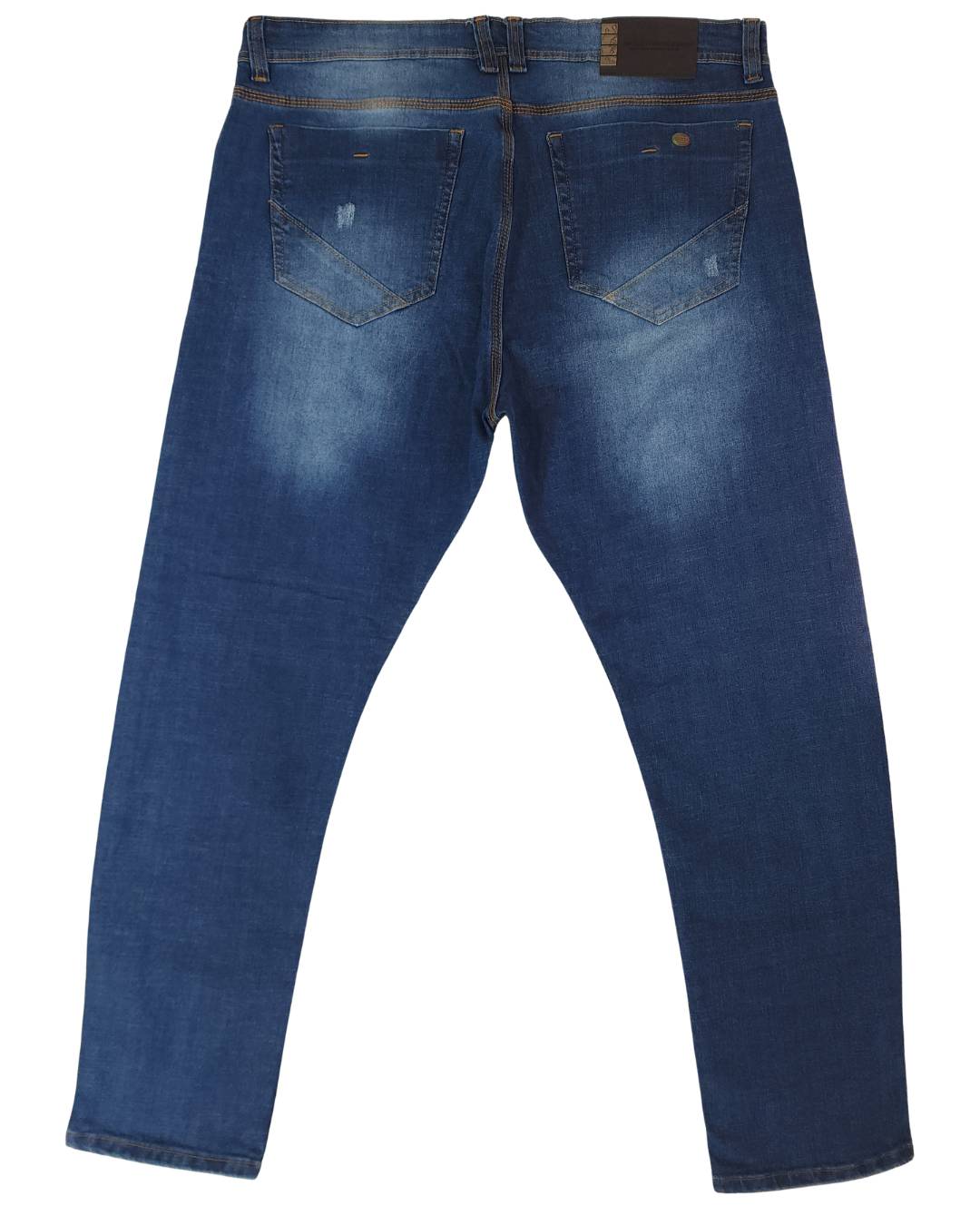 Jean hombre azul trasero