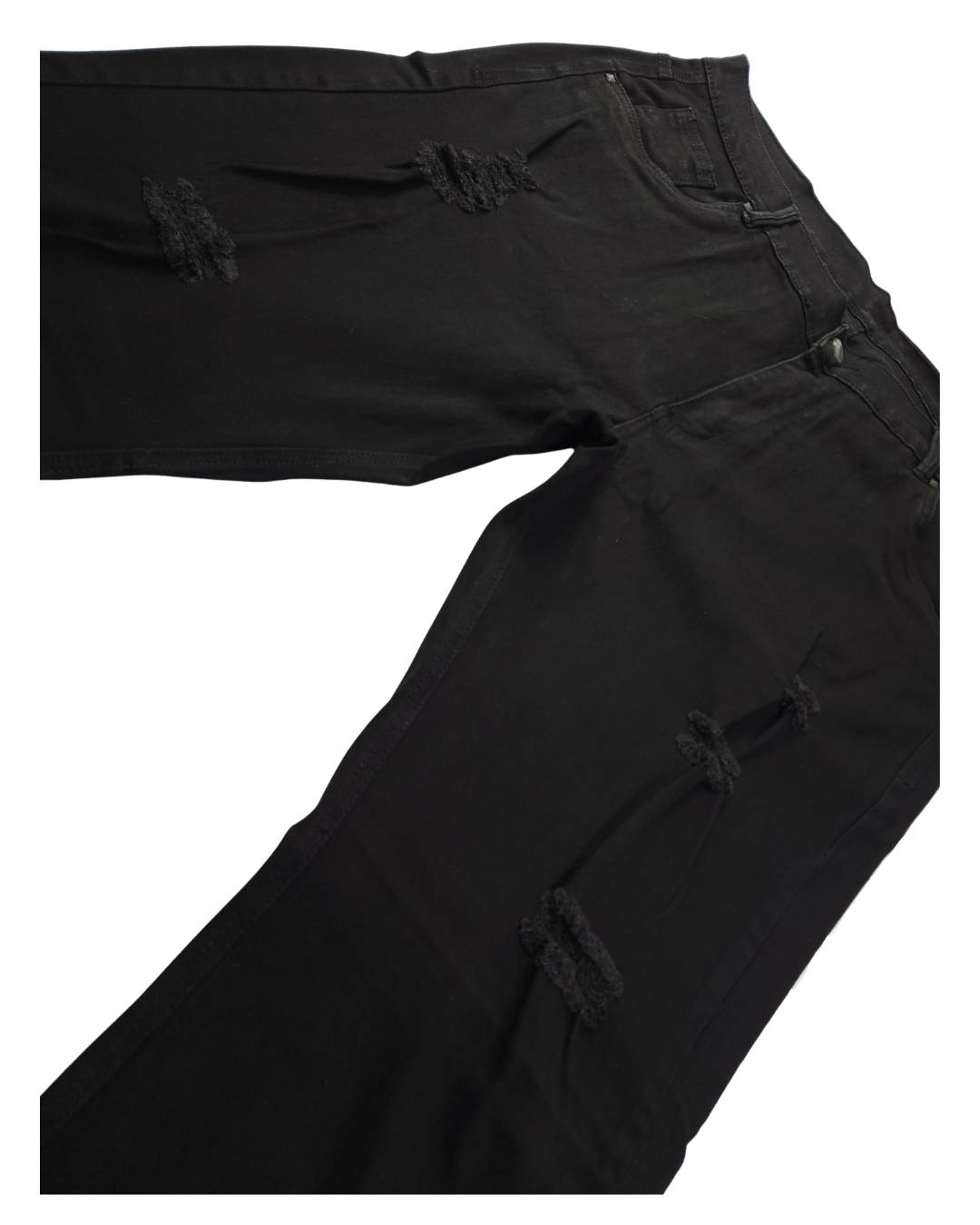 Jean hombre negro detalle rotos