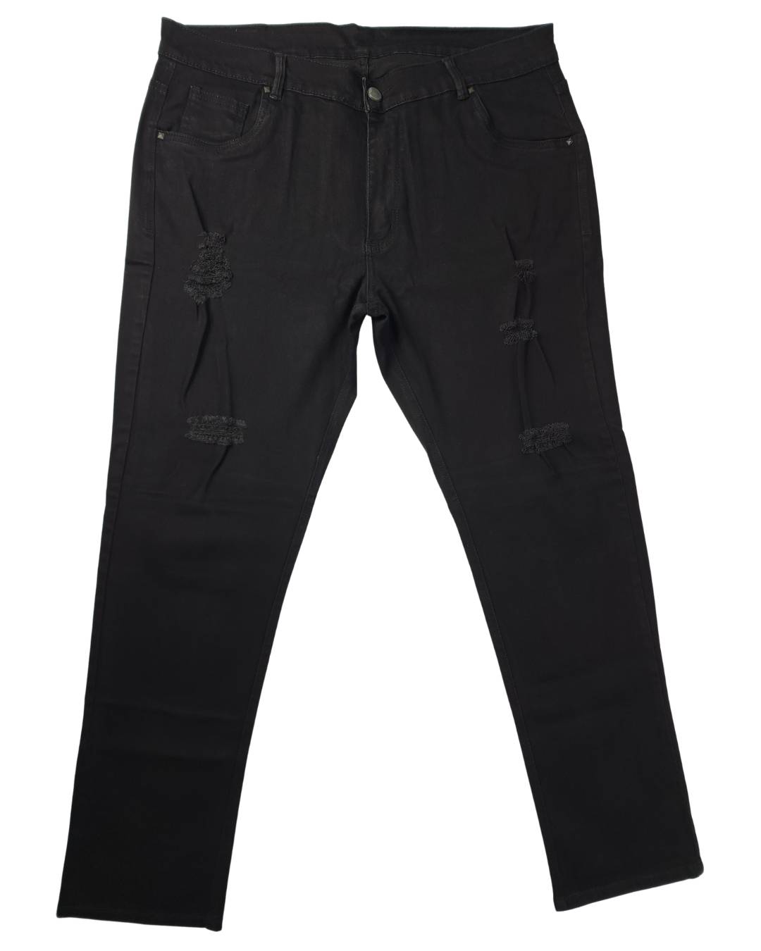 Jean hombre negro con rotos frontal