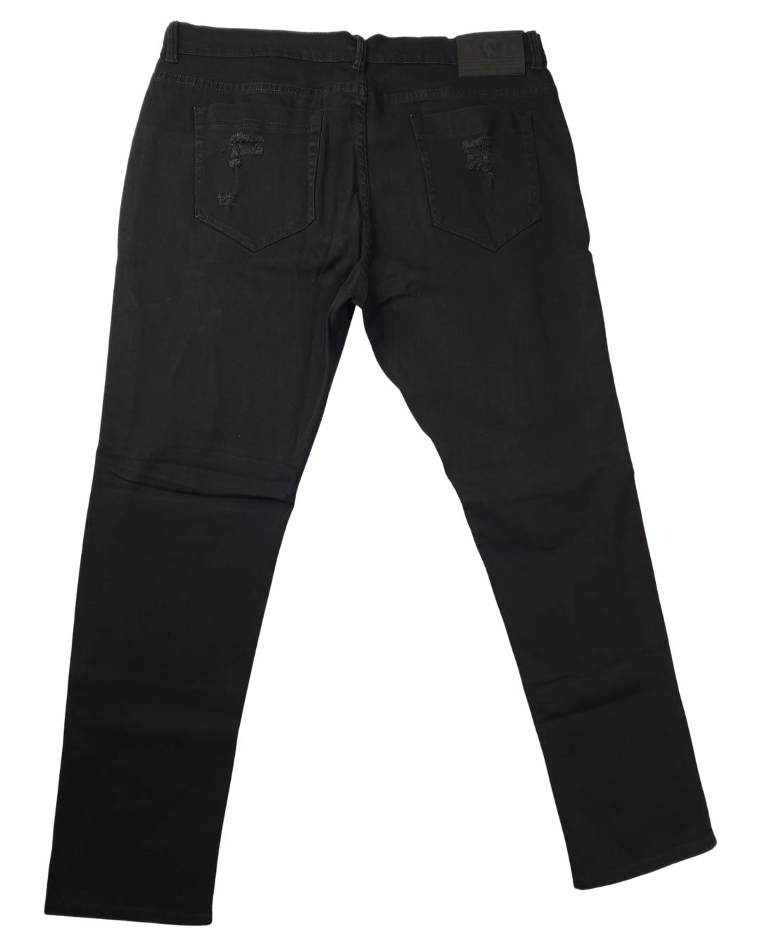 Jean hombre negro rotos trasero