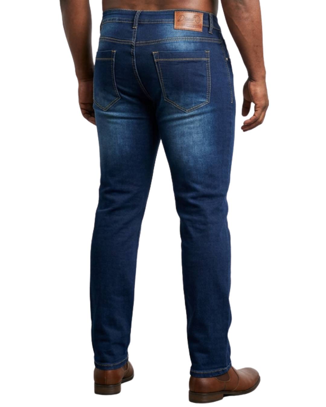 Jean hombre azul detalle trasero