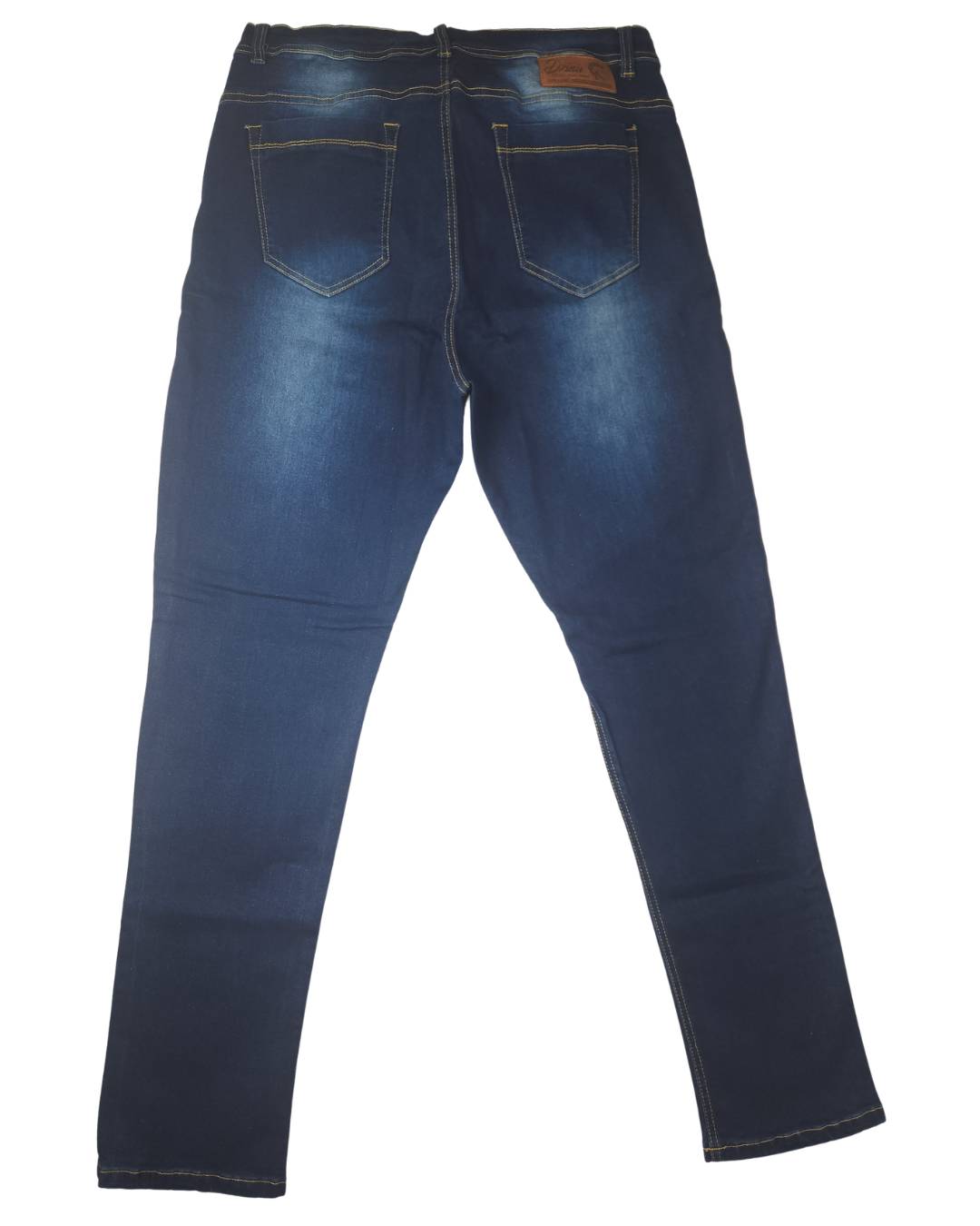 Jean hombre azul vista trasera