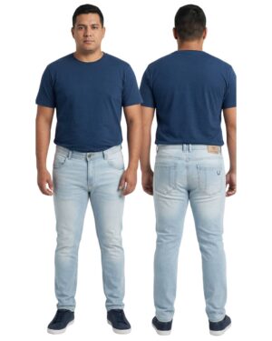 Jean hombre slim azul hielo puesto modelo