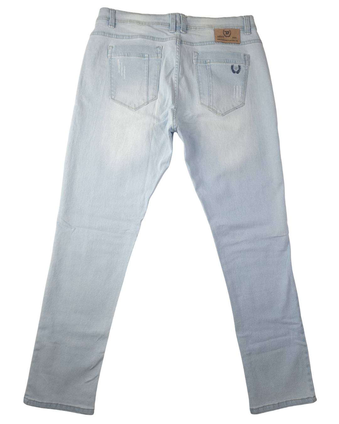 Jean hombre azul hielo trasero