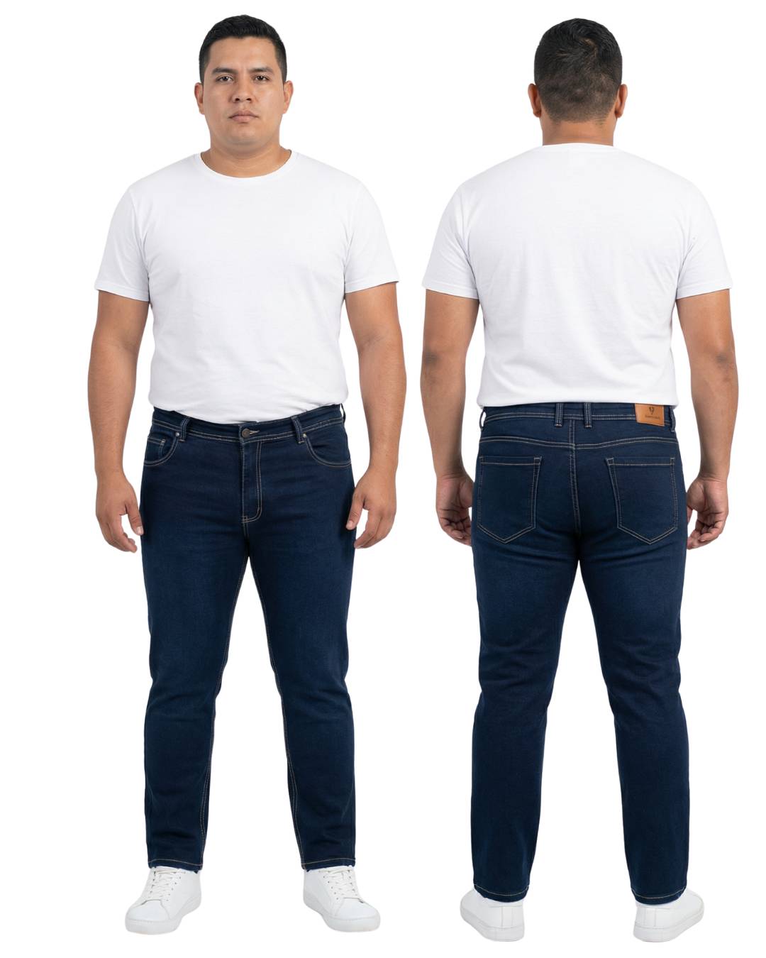 Jean hombre slim azul oscuro puesto