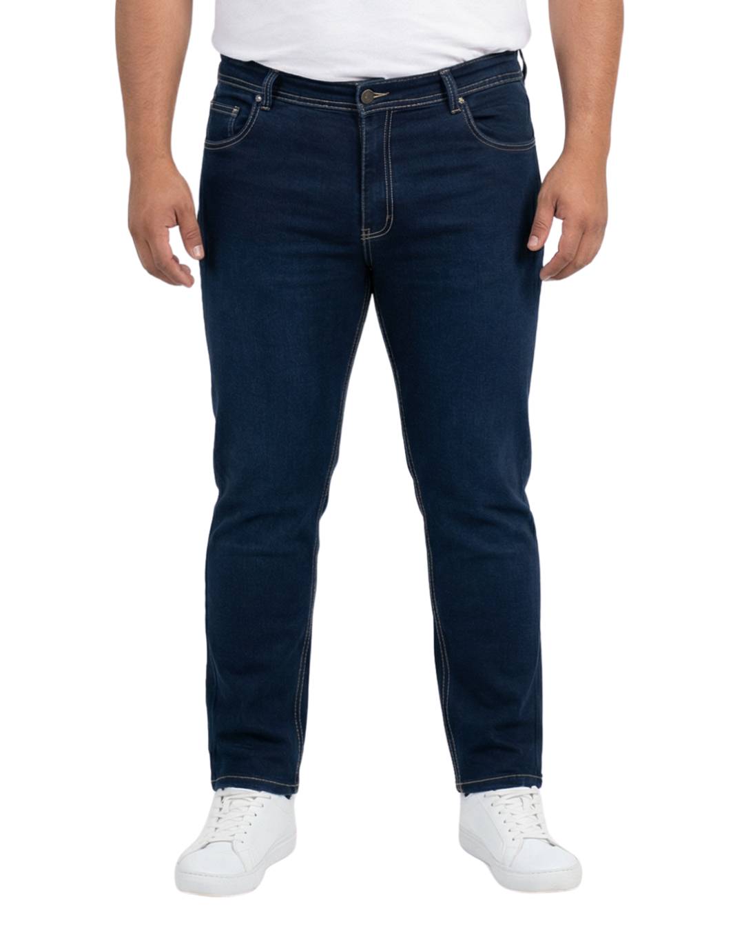 Jean hombre detalle frontal azul oscuro