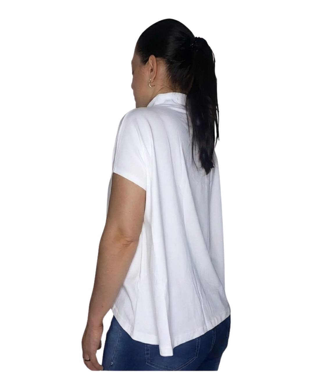 Blusa mujer blanca trasera
