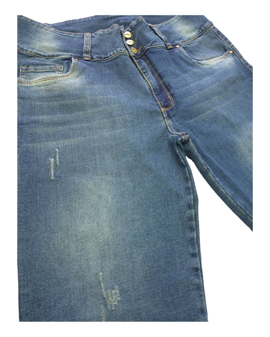 Jeans capri mujer curvy detalle delantero