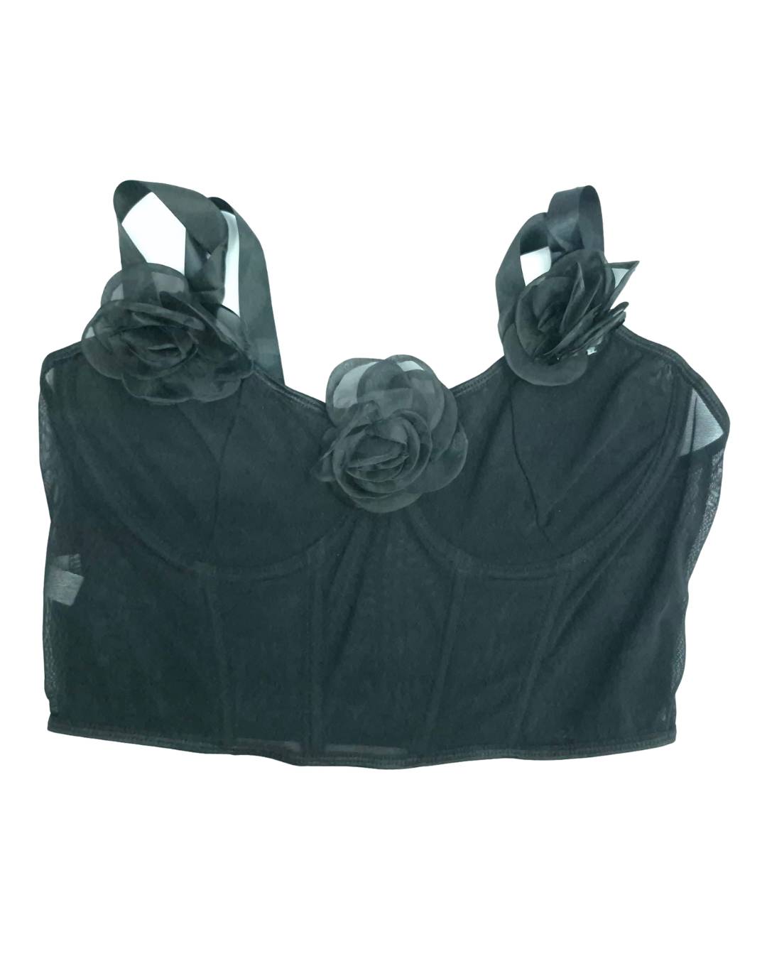 Top corset negro plano
