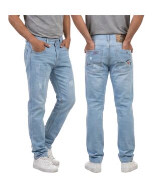 Jean hombre tono hielo vista lateral