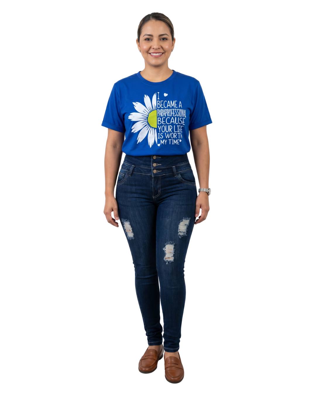 Camiseta mujer estampada floral artística