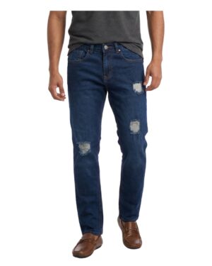 Jean hombre azul con rotos frontal