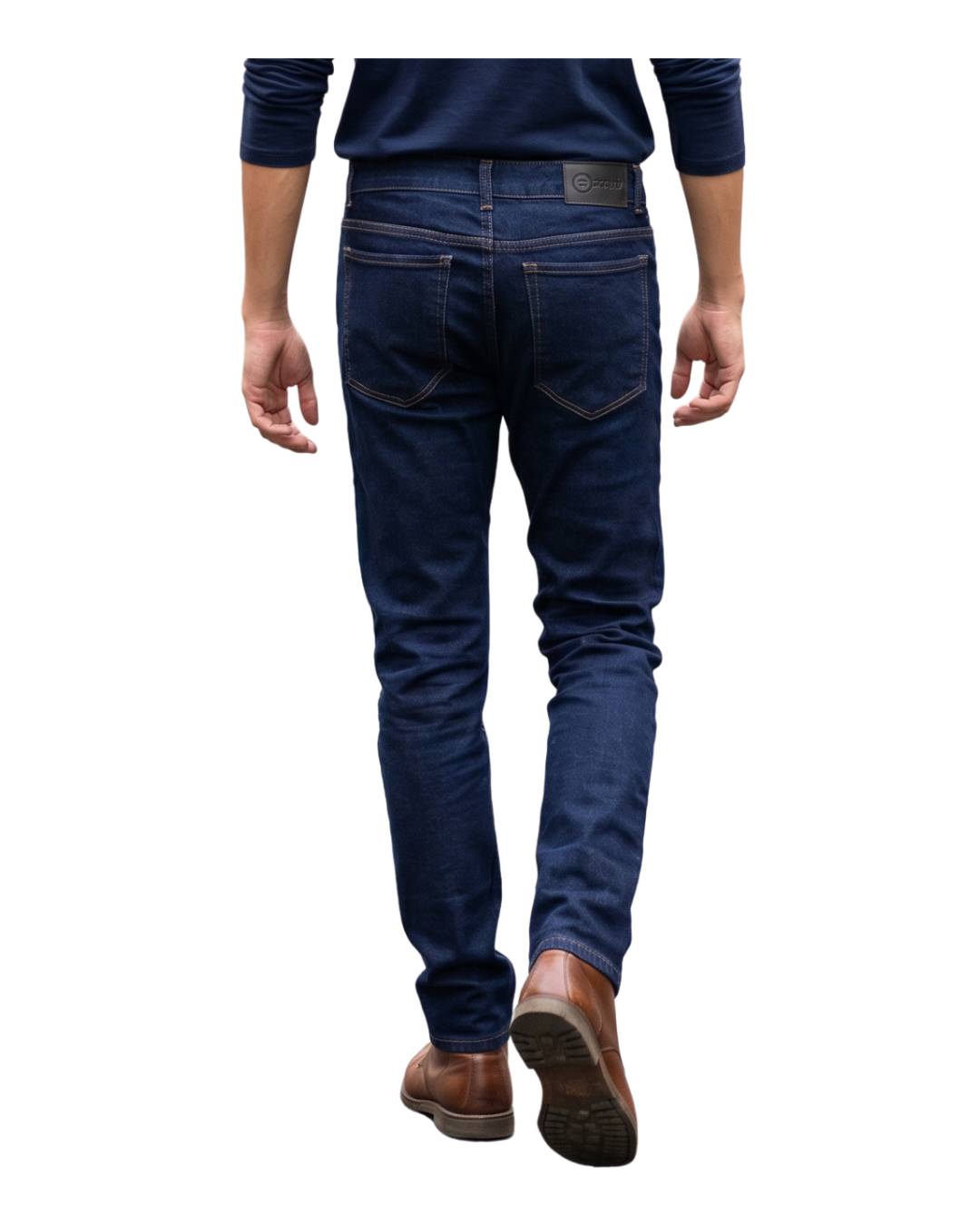 Jean hombre azul oscuro posterior