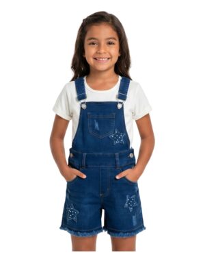 Overol short niña frontal