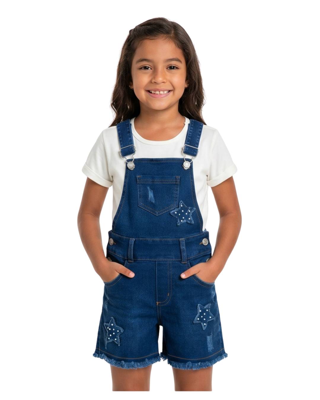 Overol short niña frontal