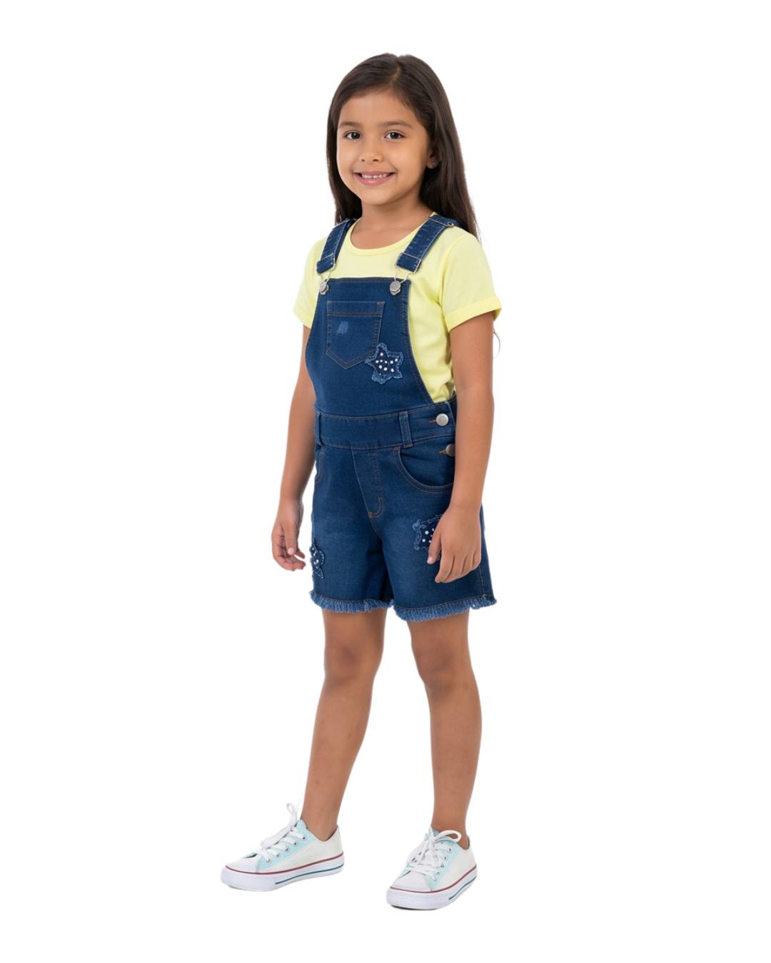 Overol short niña frontal
